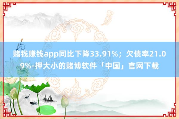 赌钱赚钱app同比下降33.91%；欠债率21.09%-押大小的赌博软件「中国」官网下载