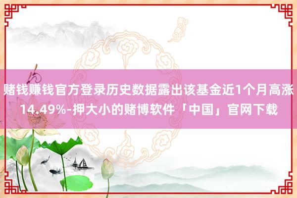 赌钱赚钱官方登录历史数据露出该基金近1个月高涨14.49%-押大小的赌博软件「中国」官网下载