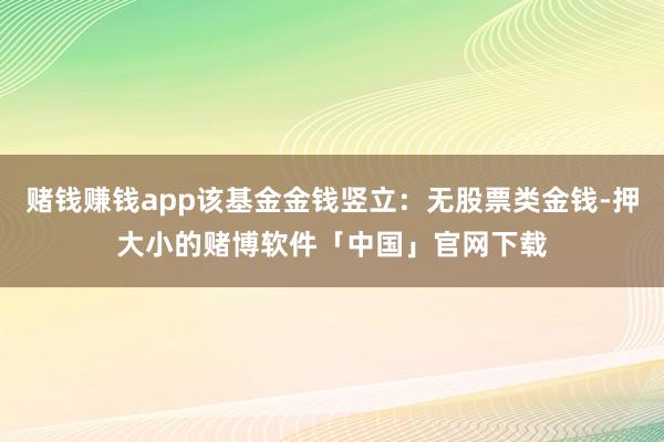 赌钱赚钱app该基金金钱竖立：无股票类金钱-押大小的赌博软件「中国」官网下载