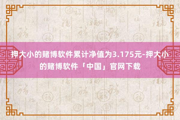 押大小的赌博软件累计净值为3.175元-押大小的赌博软件「中国」官网下载