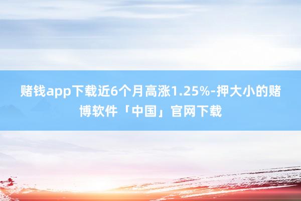 赌钱app下载近6个月高涨1.25%-押大小的赌博软件「中国」官网下载
