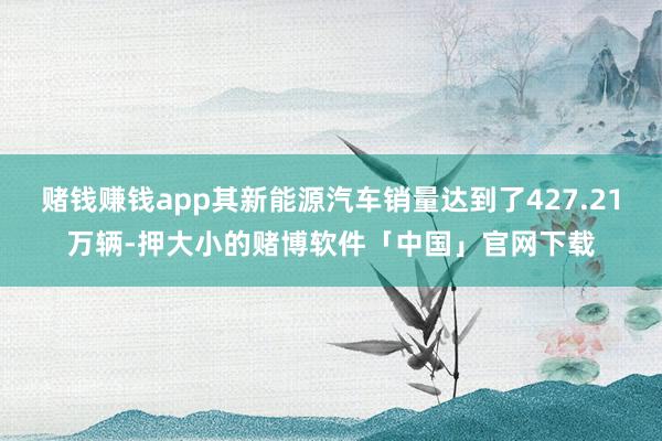 赌钱赚钱app其新能源汽车销量达到了427.21万辆-押大小的赌博软件「中国」官网下载