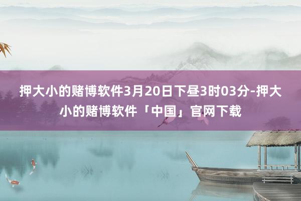 押大小的赌博软件3月20日下昼3时03分-押大小的赌博软件「中国」官网下载