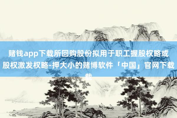 赌钱app下载所回购股份拟用于职工握股权略或股权激发权略-押大小的赌博软件「中国」官网下载