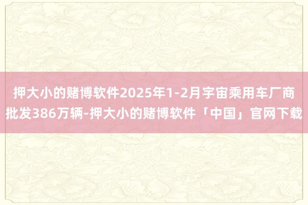 押大小的赌博软件2025年1-2月宇宙乘用车厂商批发386万辆-押大小的赌博软件「中国」官网下载