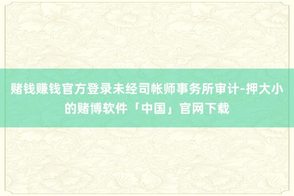 赌钱赚钱官方登录未经司帐师事务所审计-押大小的赌博软件「中国」官网下载