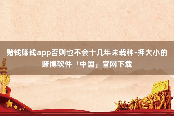 赌钱赚钱app否则也不会十几年未栽种-押大小的赌博软件「中国」官网下载