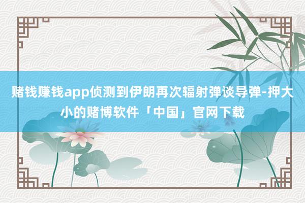 赌钱赚钱app侦测到伊朗再次辐射弹谈导弹-押大小的赌博软件「中国」官网下载