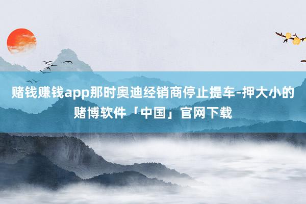 赌钱赚钱app那时奥迪经销商停止提车-押大小的赌博软件「中国」官网下载