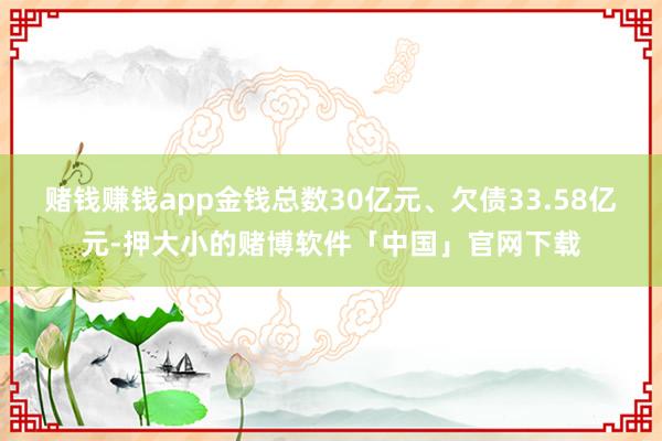 赌钱赚钱app金钱总数30亿元、欠债33.58亿元-押大小的赌博软件「中国」官网下载