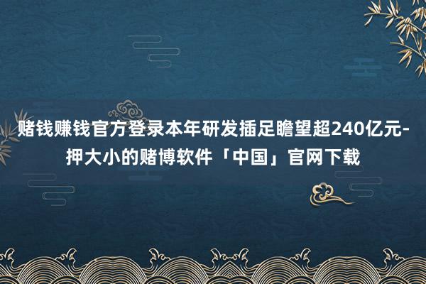 赌钱赚钱官方登录本年研发插足瞻望超240亿元-押大小的赌博软件「中国」官网下载