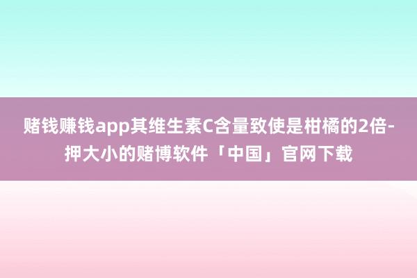 赌钱赚钱app其维生素C含量致使是柑橘的2倍-押大小的赌博软件「中国」官网下载