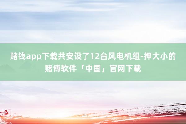 赌钱app下载共安设了12台风电机组-押大小的赌博软件「中国」官网下载