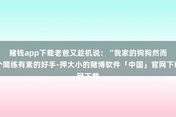 赌钱app下载老爸又趁机说：“我家的狗狗然而个闇练有素的好手-押大小的赌博软件「中国」官网下载